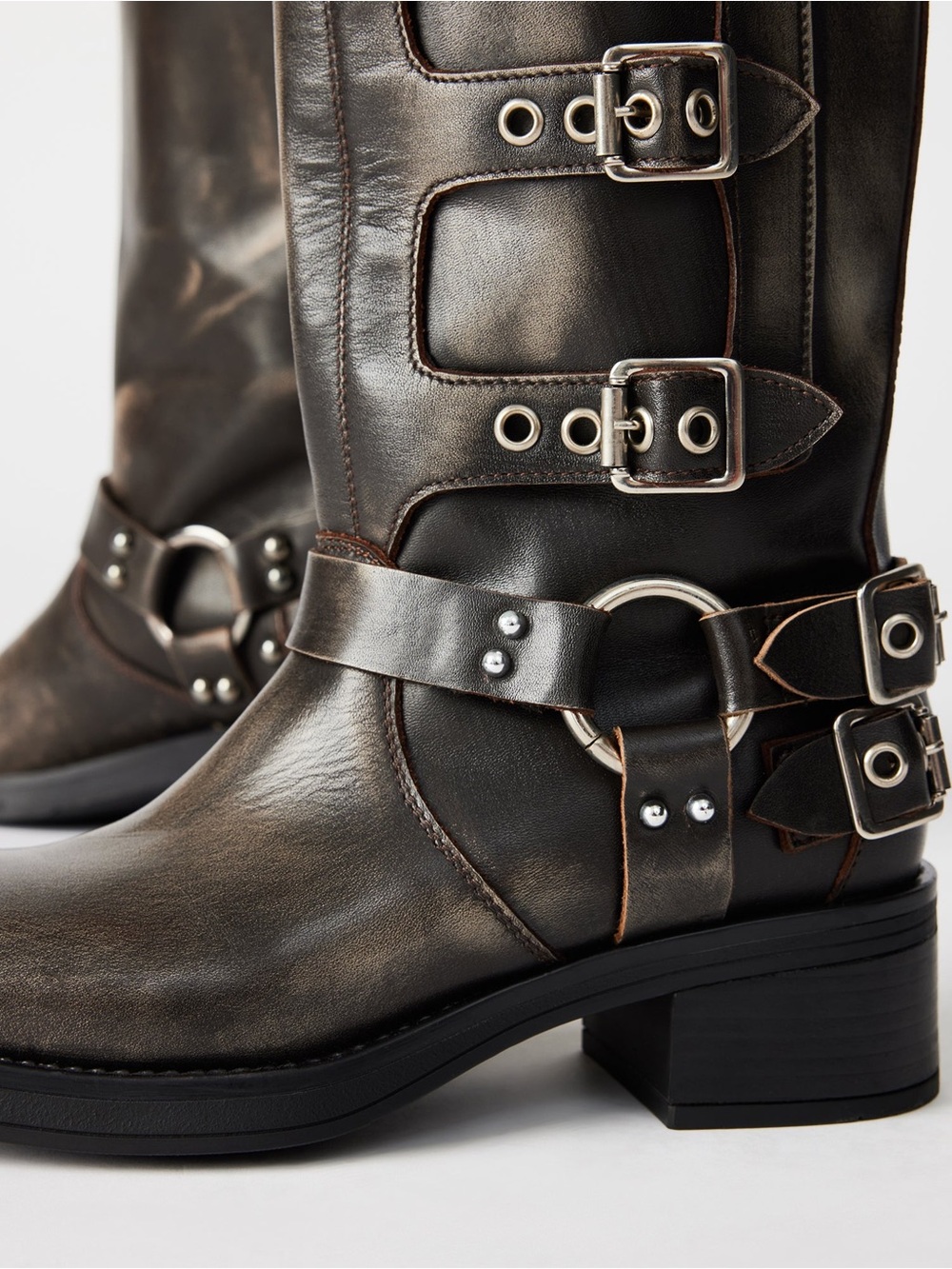 steve madden rocky brown distressed boot - Picture 4 of 15